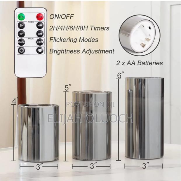 A Set of 3 Led Smokeless Non Drip Candles - thumbnail 3
