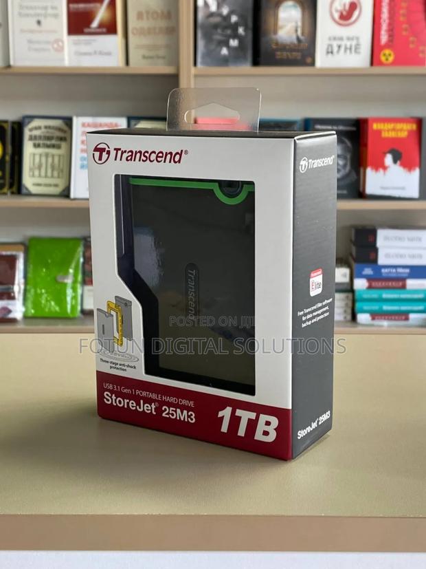 1tb Transcend Hard Drive – Shock-Resistant Secure Storage - main view