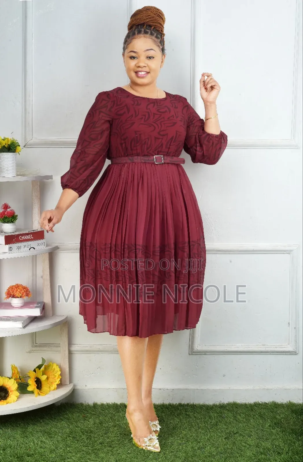 Stylish Chiffon Skater Dress💯😘