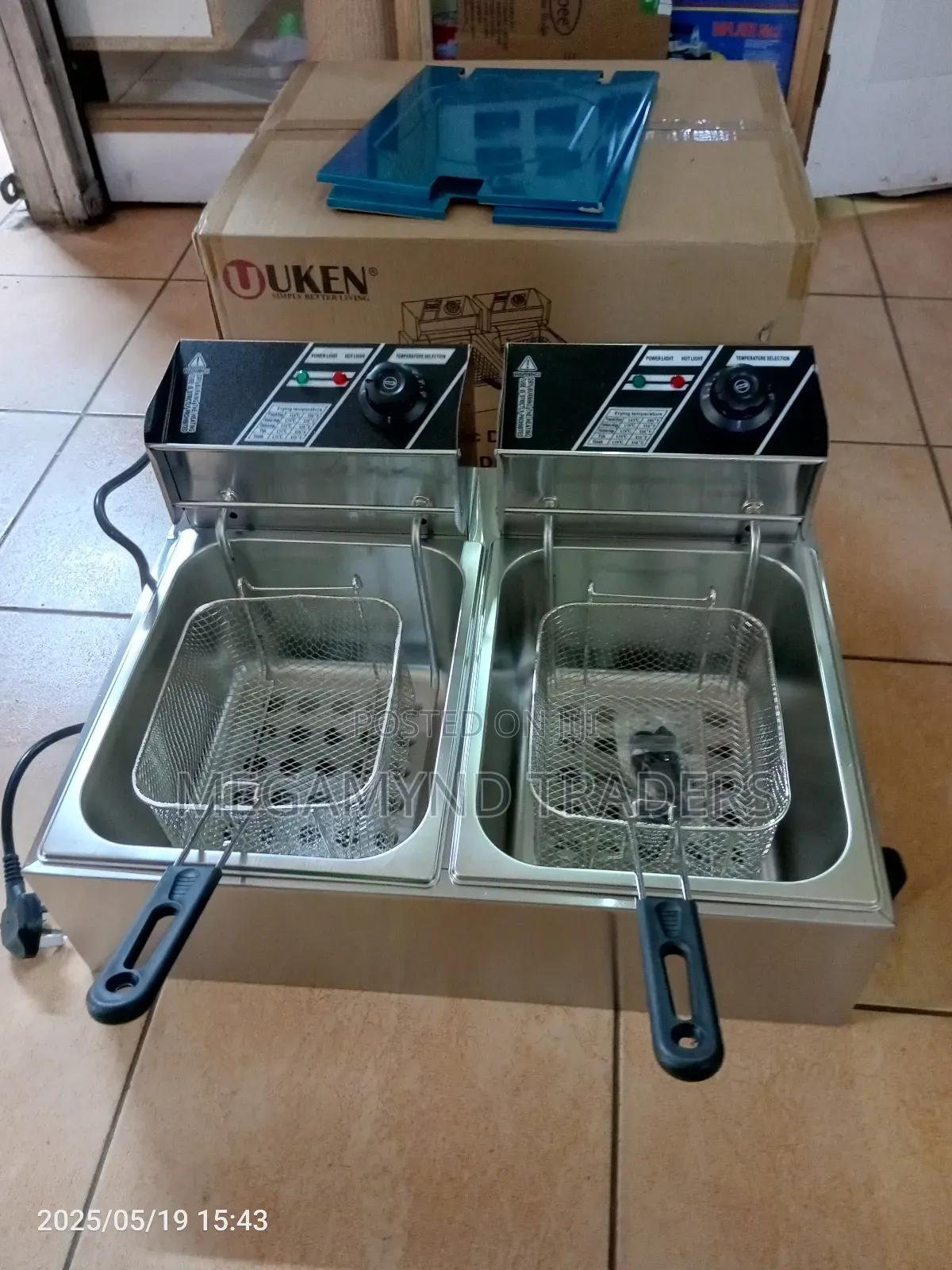 Electric Deep Fryer 6 L + 6 L / Uken Electric Deep Fryer