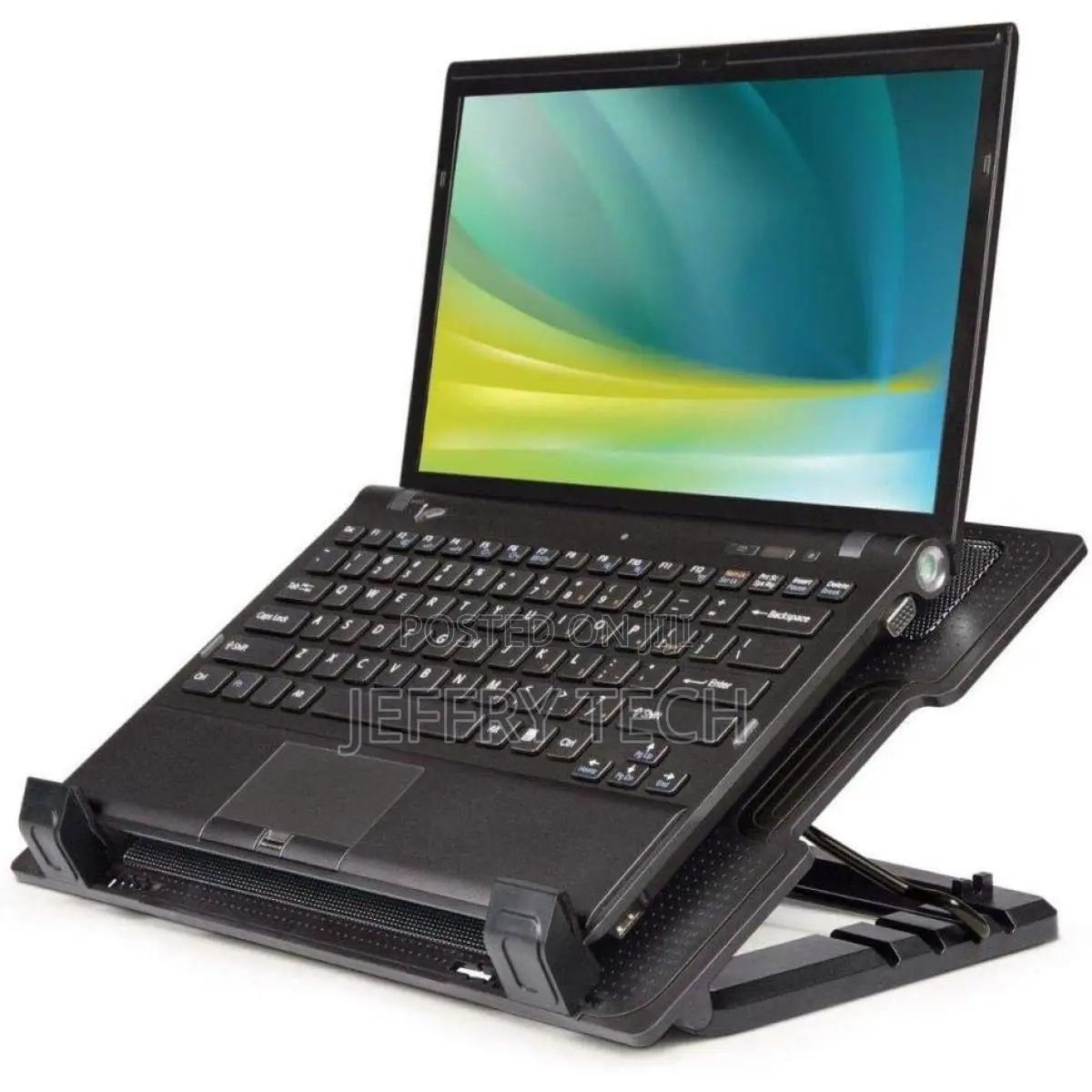 Notepad Ergostand Stand Cooling Pad 9" to 17" -Black