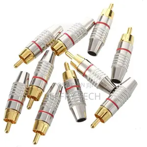 2 PCS Rca Male Connector, Audio Plug for Microphones