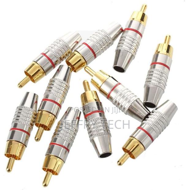 2 PCS Rca Male Connector, Audio Plug for Microphones