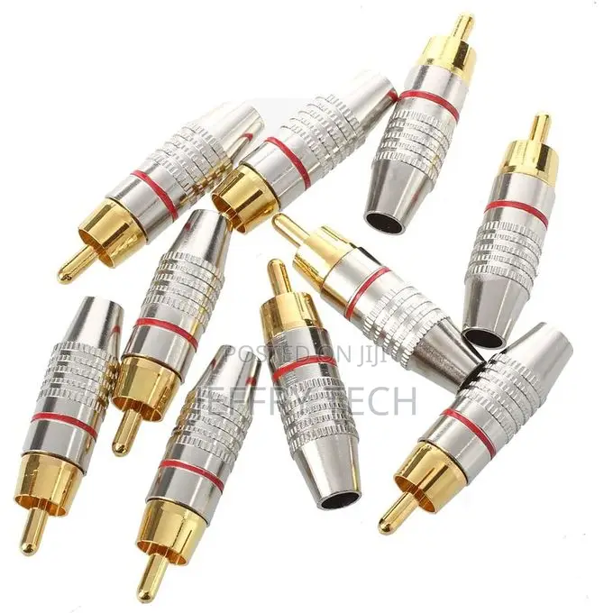 2 PCS Rca Male Connector, Audio Plug for Microphones