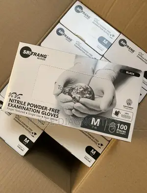 Black Nitrile Examination Gloves (Powder-Free)