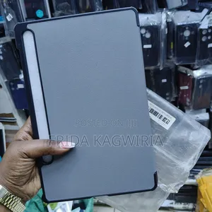 Samsung Galaxy Tab S7 Leather Flip Cover ( Black And Gray