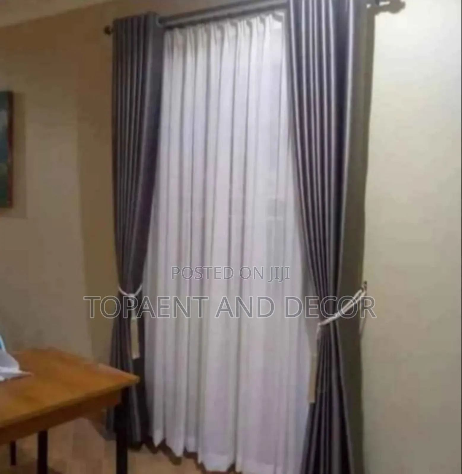 Air BNB Total Blackout Grey Window Curtains