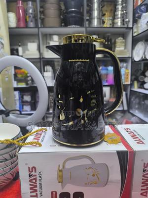 Black 1 Litre Vacuum Flask - thumbnail 2