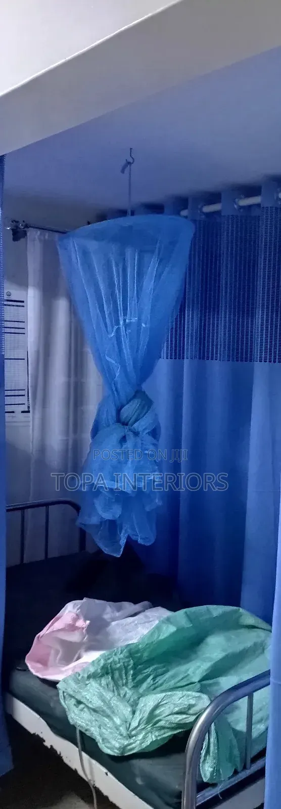 Blue Round Mosquito Nets Airy Round Blue Mesh Mosquito Nets