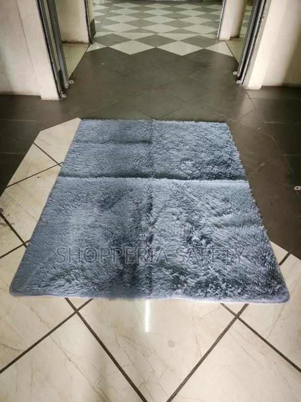 Grey Fluffy Carpet 5*8 - main view