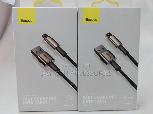 Baseus Tungsten Gold Usb-a to Lightning Cable 2.4a 1m Black
