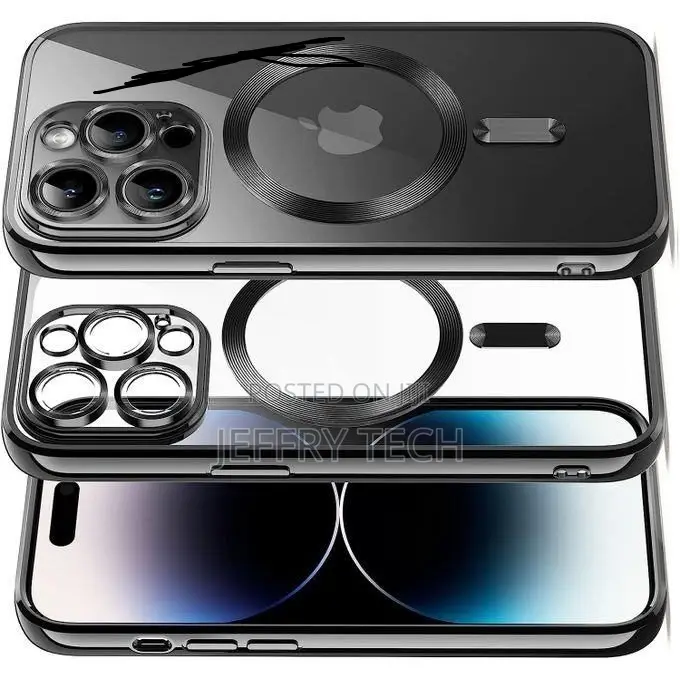 Case Pouch iPhone 15 Plus Transparent Magsaf Anti-Collision
