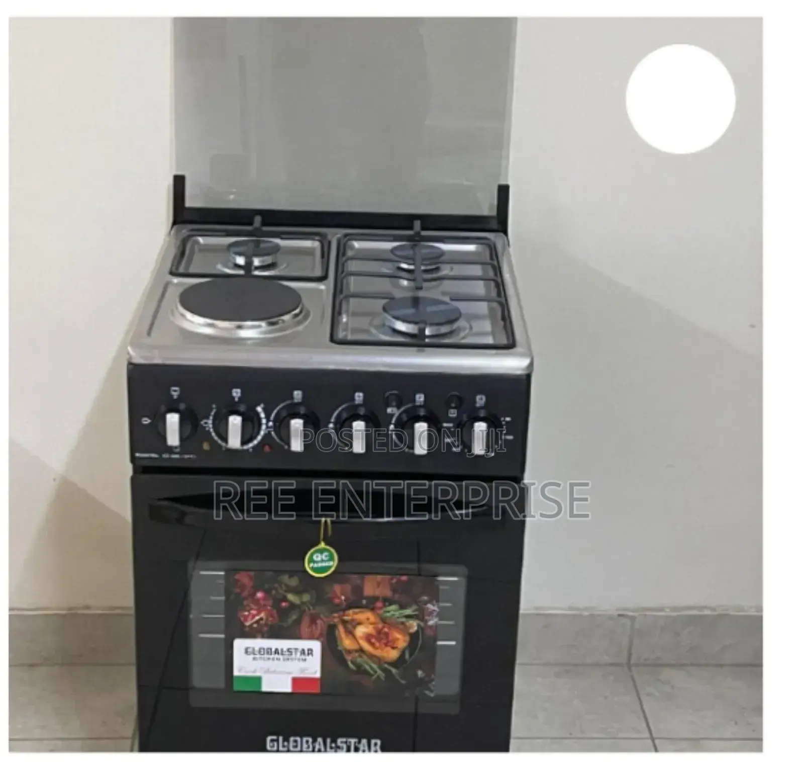 Black 50*55 3+1 Cooker With Electric Oven New Model