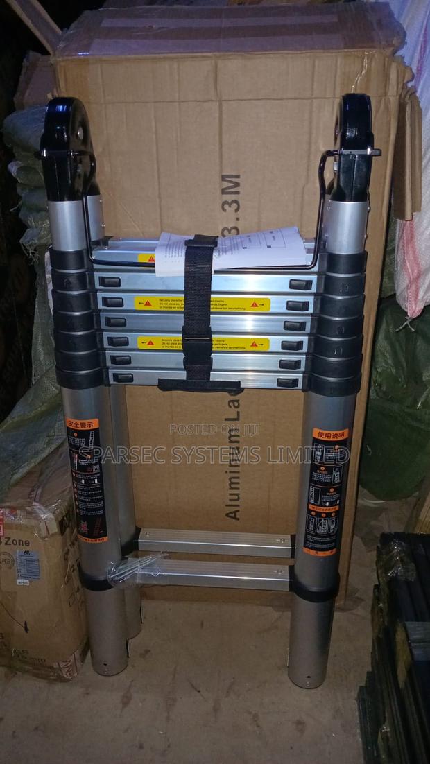 Telescopic Ladder Extendable Step Ladder 3.3m+3.3m Folding - thumbnail 2