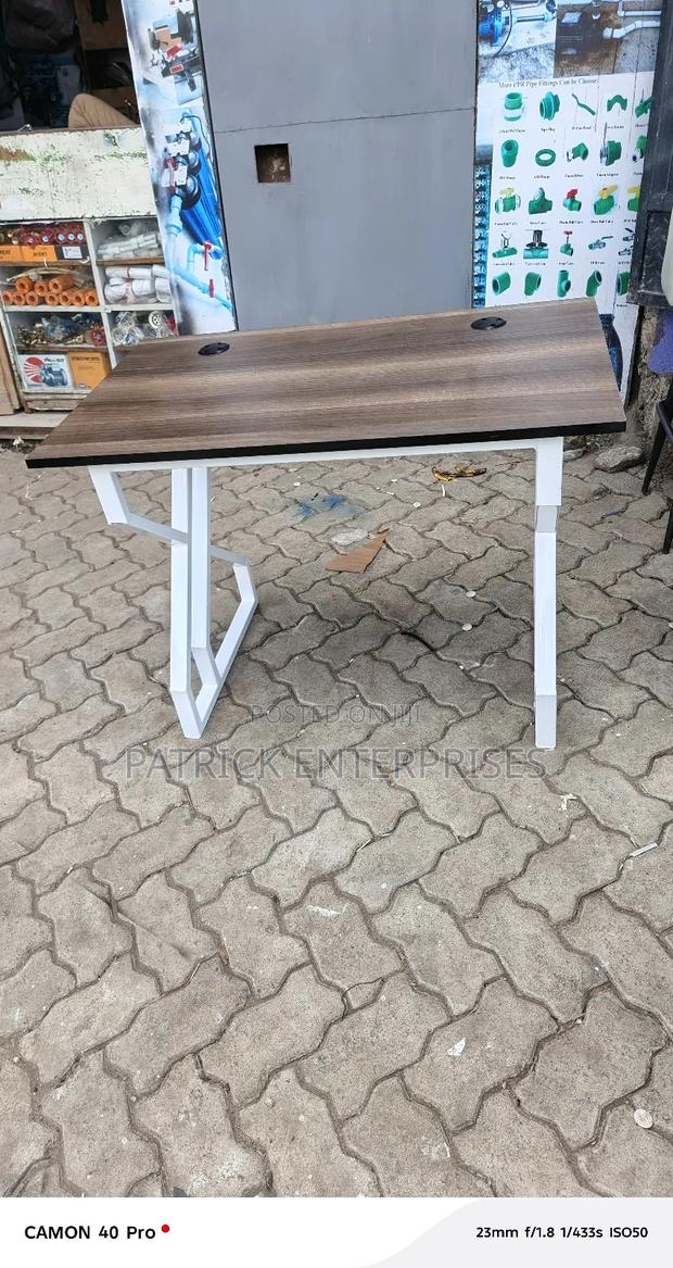 Modern Metallic Top Wooden Office/ Computer Study Desk - main view