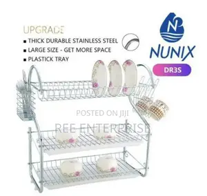 Legit Nunix Dish Rack - 3 Tier + Drain Board