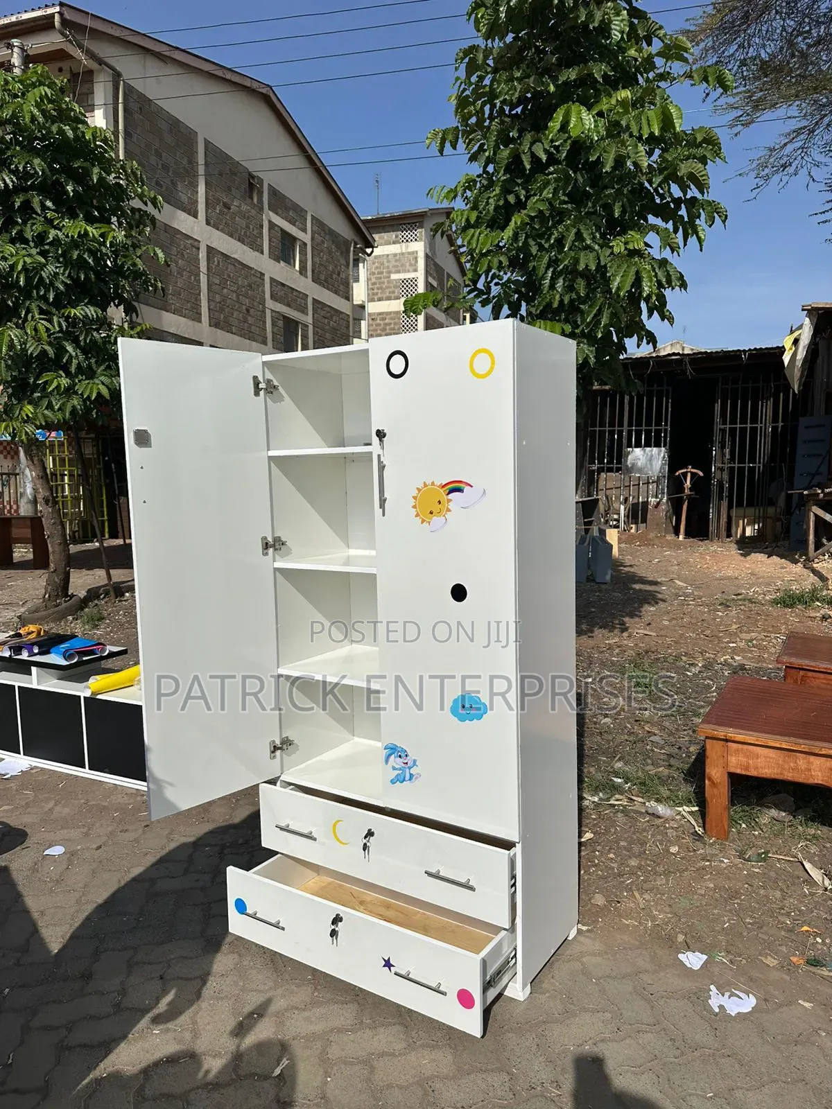 Modern Wooden Kids Wardrobe