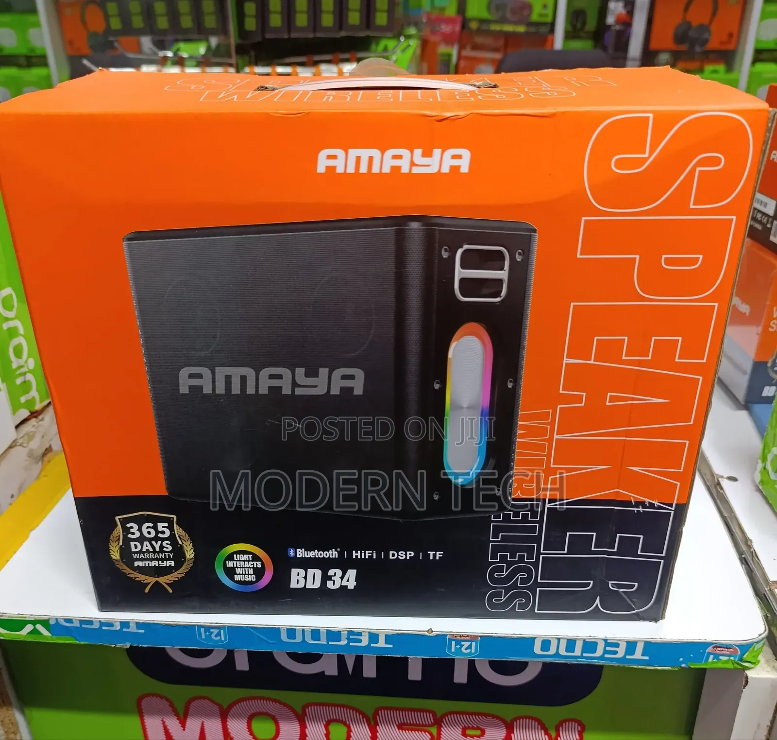 Amayabd34 120w Wireless Speaker With 2 Wireless Microphones