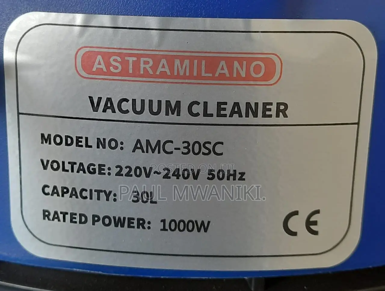 Vaccuum Cleaner, 30l ,1000w