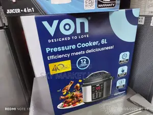 Von Electric Pressure Cooker 6litres Vscp60mmx