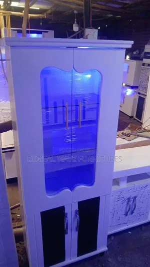 Blue Led Lights Cabinet