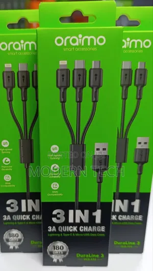 Oraimo Duraline 3 1.2m 3a Cable