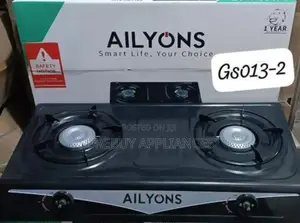 Ailyons Table Top Stainless Steel 2 Burner Gas Cooker