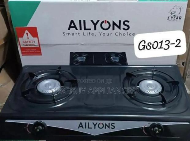 Ailyons Table Top Stainless Steel 2 Burner Gas Cooker