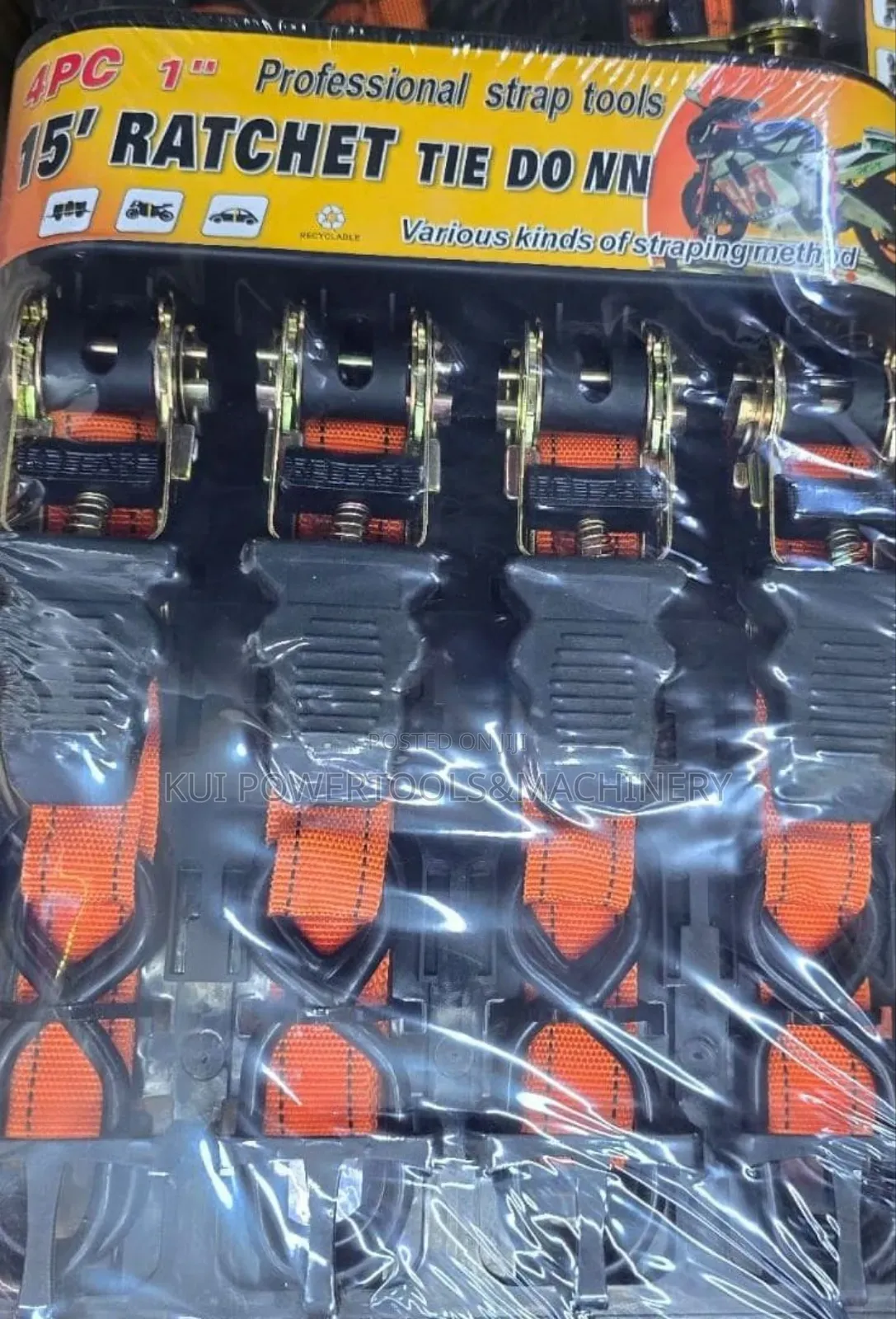 4pcs Ratchet Straps/ Ratchet Straps 15"
