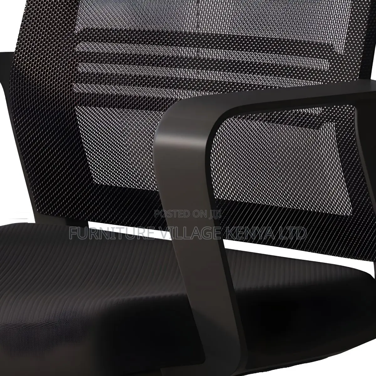 Office Chair:Stationary Conference Chair With Fixed Armrests