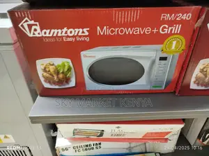 Ramtons 20 Liters Microwave+Grill Silver- Rm/240