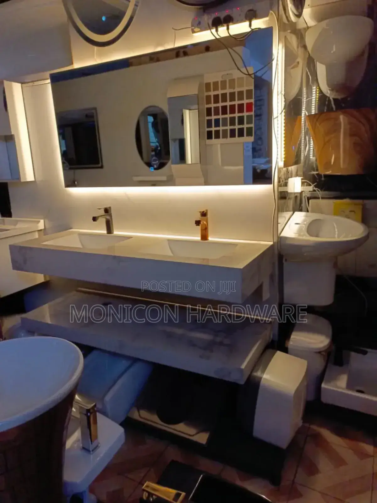 Vanity Cabinet With an Led Mirror