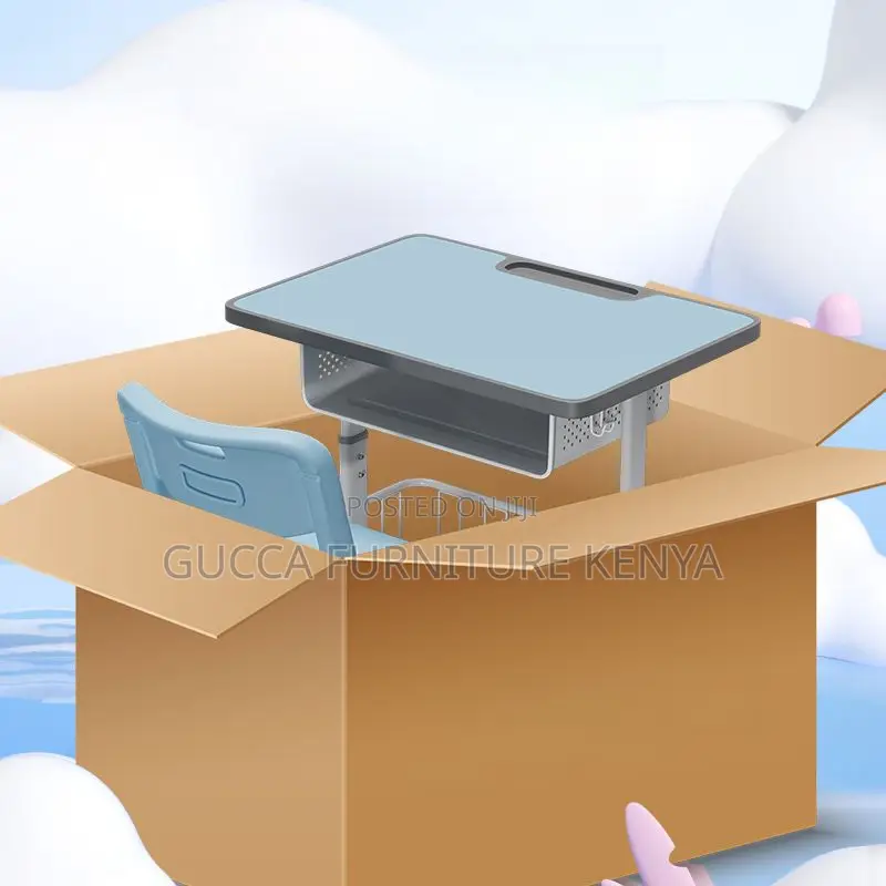 Kid's Furniture:Light Blue Kids Computer Desk With Chair