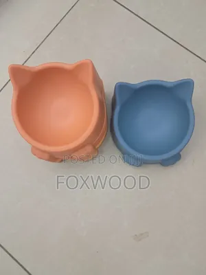 Pet Food Bowls, Likely for Cats or Small Dogs,