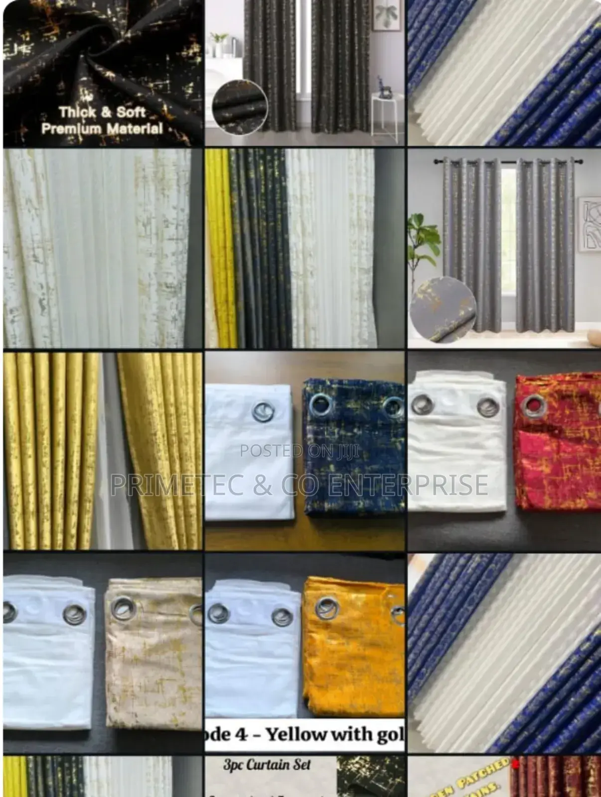 3pcs Curtains Available