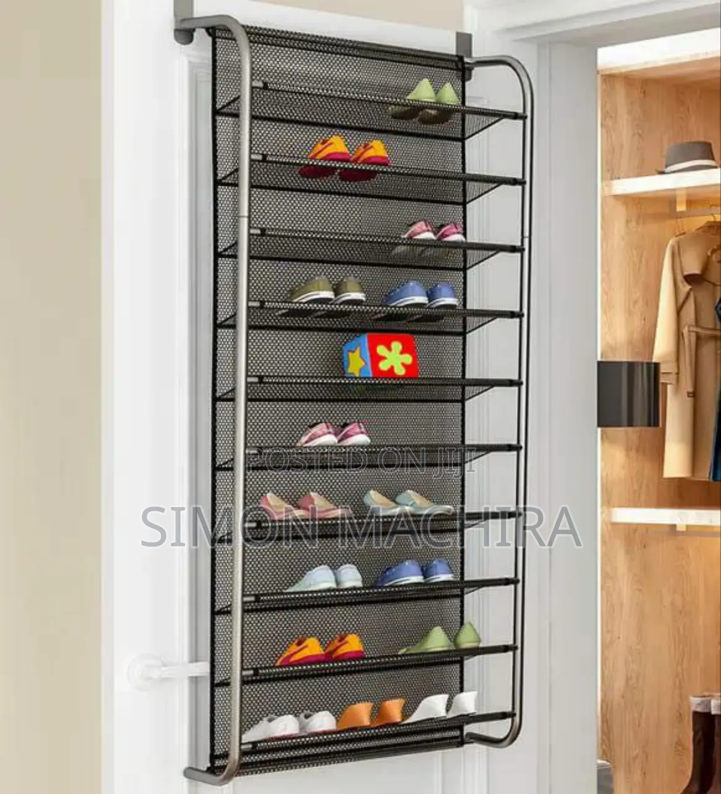 10 Tier Over Door Shoe Organizer