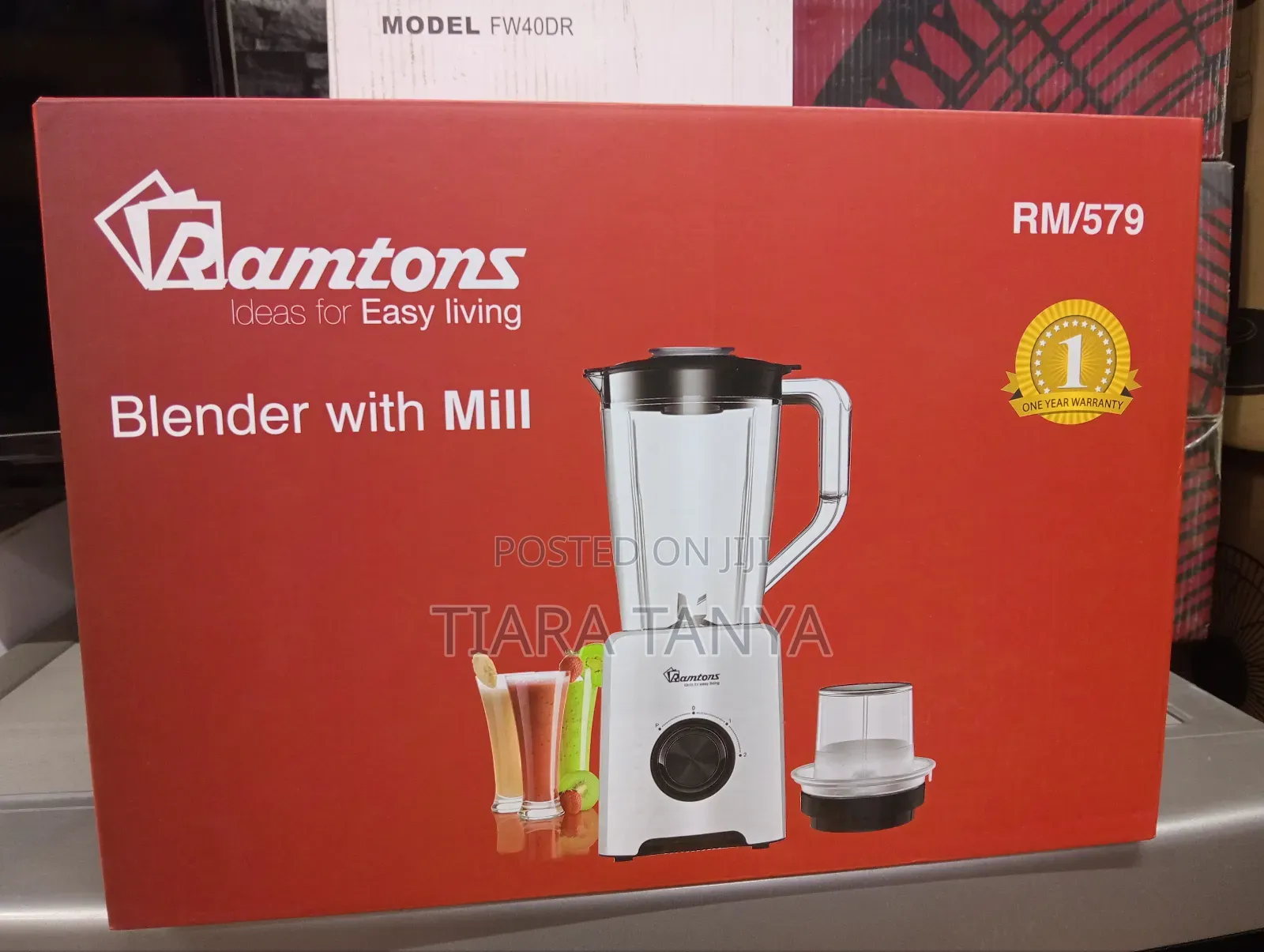 Ramtons Blender+Mill 1.5 Litres Rm 579