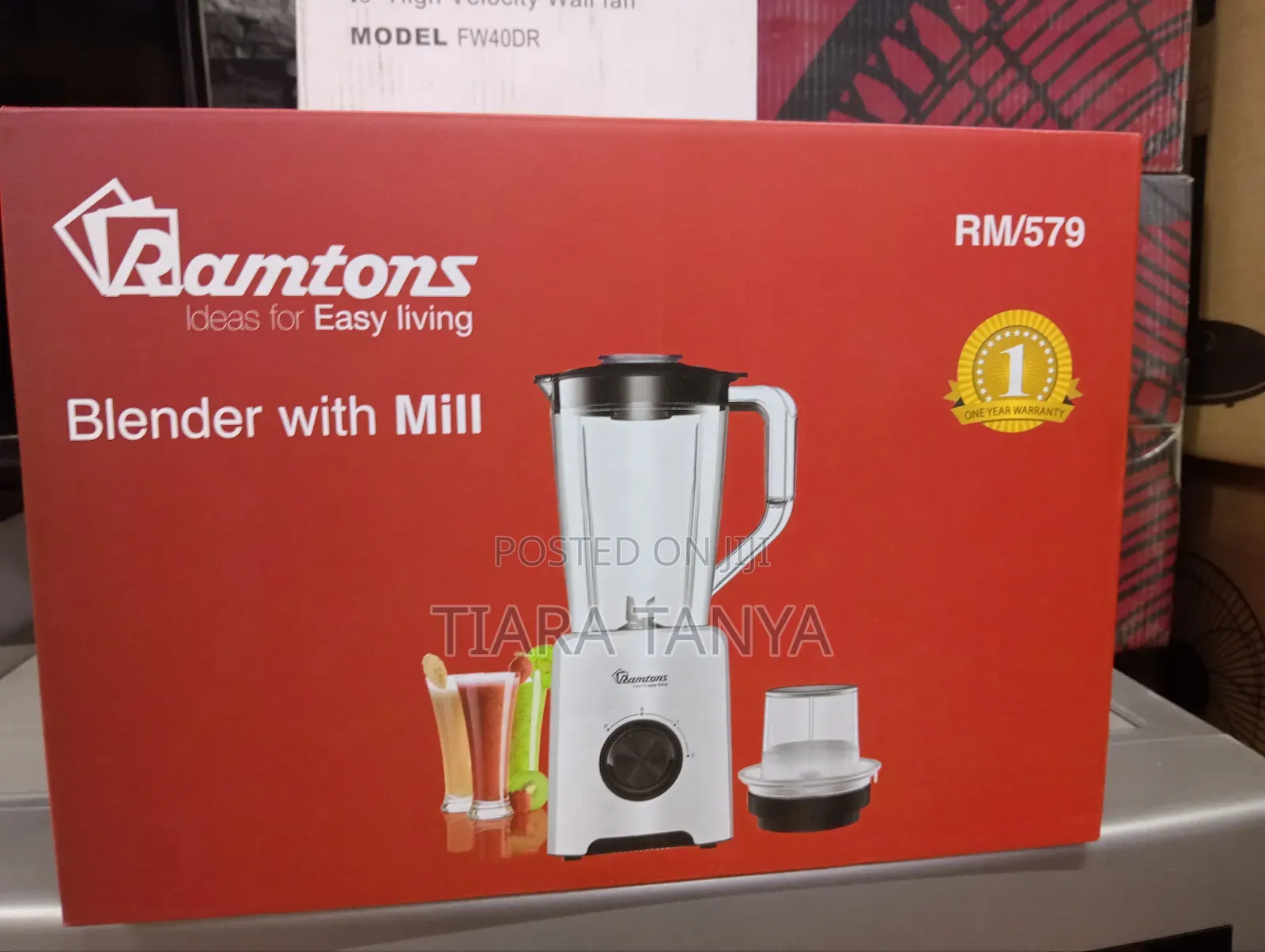 Ramtons Blender+Mill 1.5 Litres Rm 579