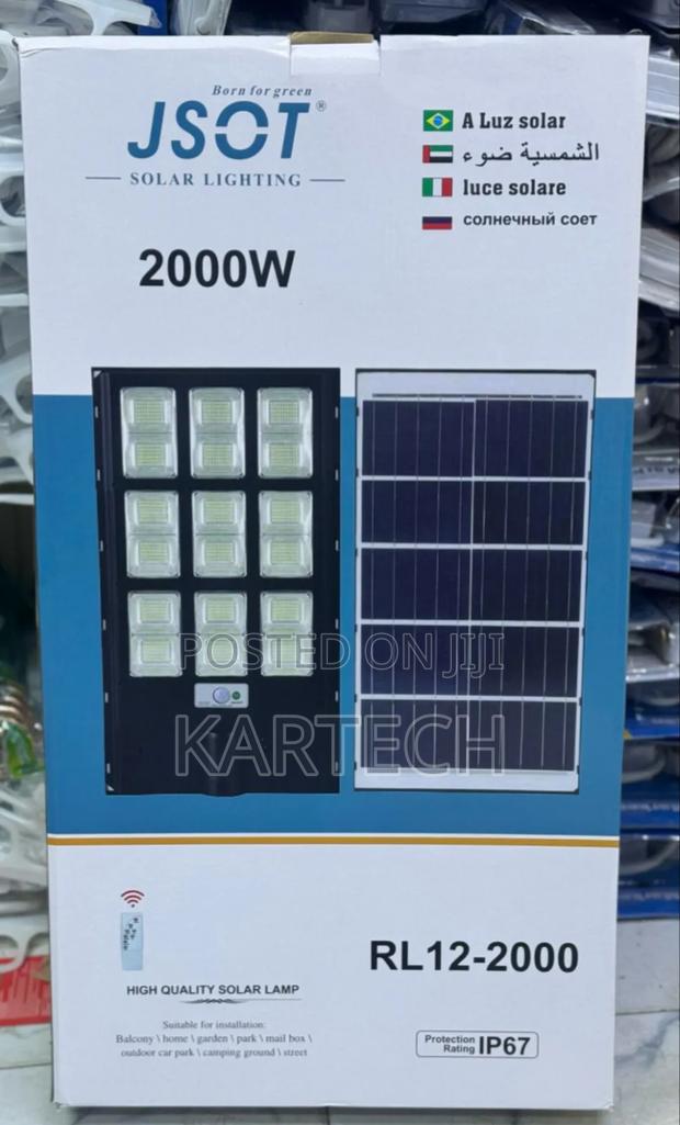 Jsot Rl12-2000 Solar Led Street Light Rated at 2000watts - main view