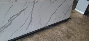 White Brown Veins Countertop