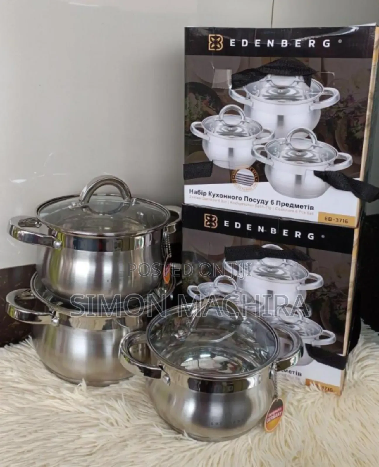 6 Pieces Edenberg Eb-3716 Stainless Steel