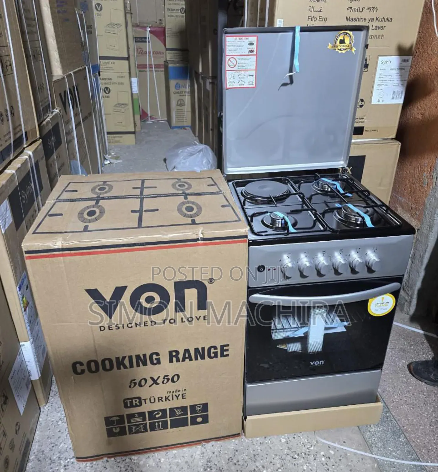 50×50 Von 3+1 Standing Cooker