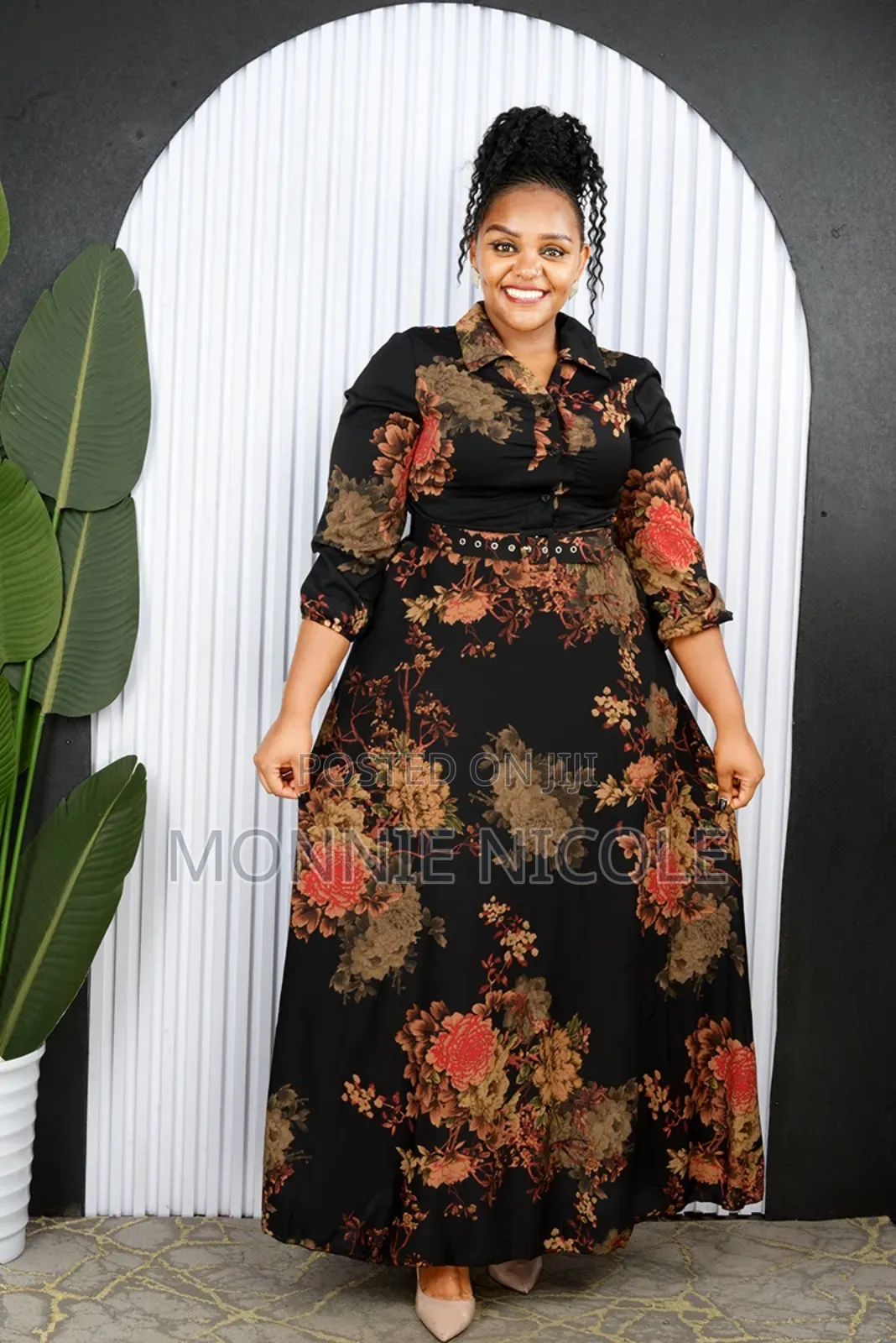 Elegant Long Dress/Breastfeeding Friendly