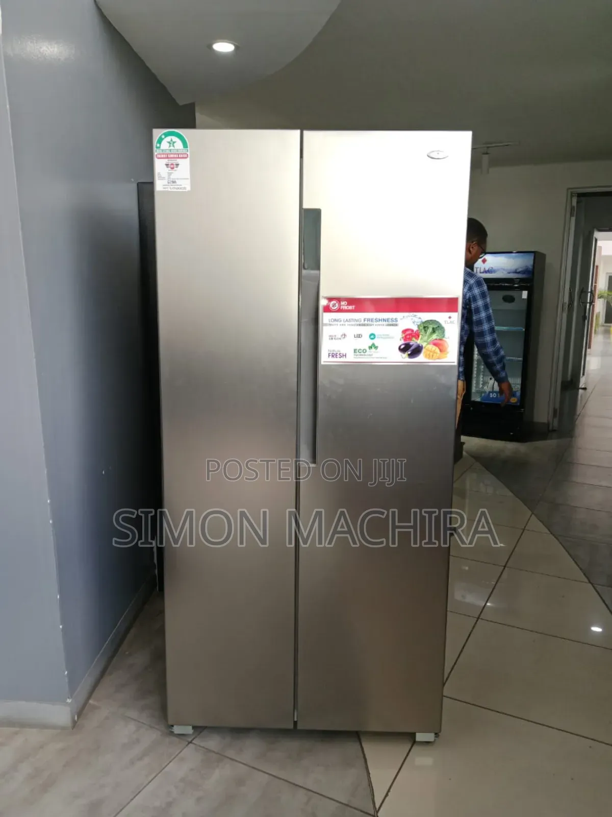 Tlac Side by Side Nofrost Grey Refrigerator 430l