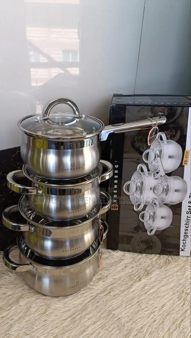 8 Pieces Edenberg Eb-3717 Stainless Steel Cookware Set