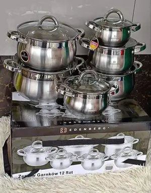 12 Pieces Stainless Steel Edenberg Cookware Set