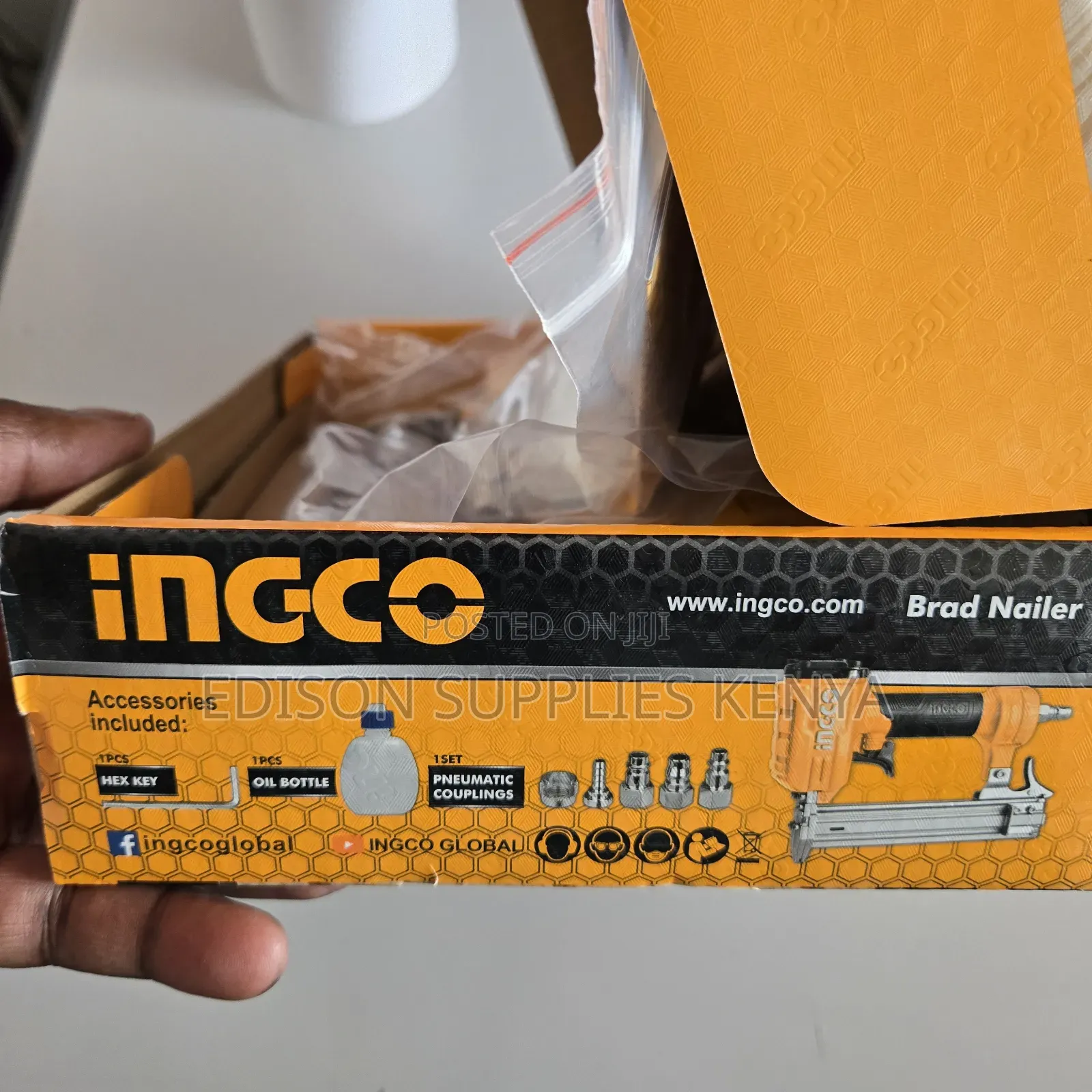 Ingco Brad Nailers Pneumatic Ga18 Air Compressor Staple Gun