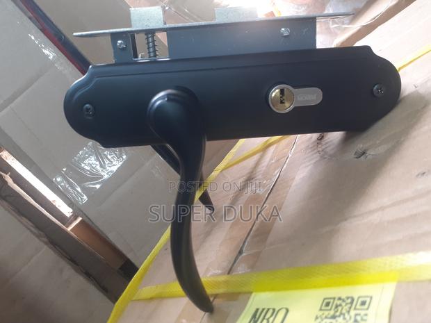 Black Quality Door Lock Set. Rust Free Cylinder Lock - main view