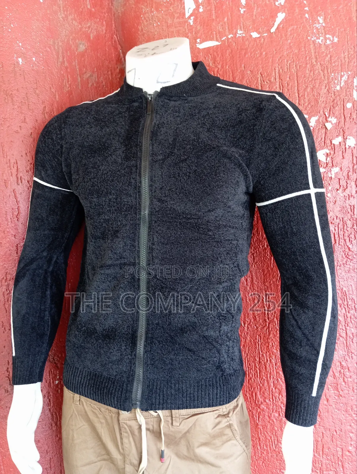 Quality Fuzzy Zipper Designer Warm Cardigan Sweater