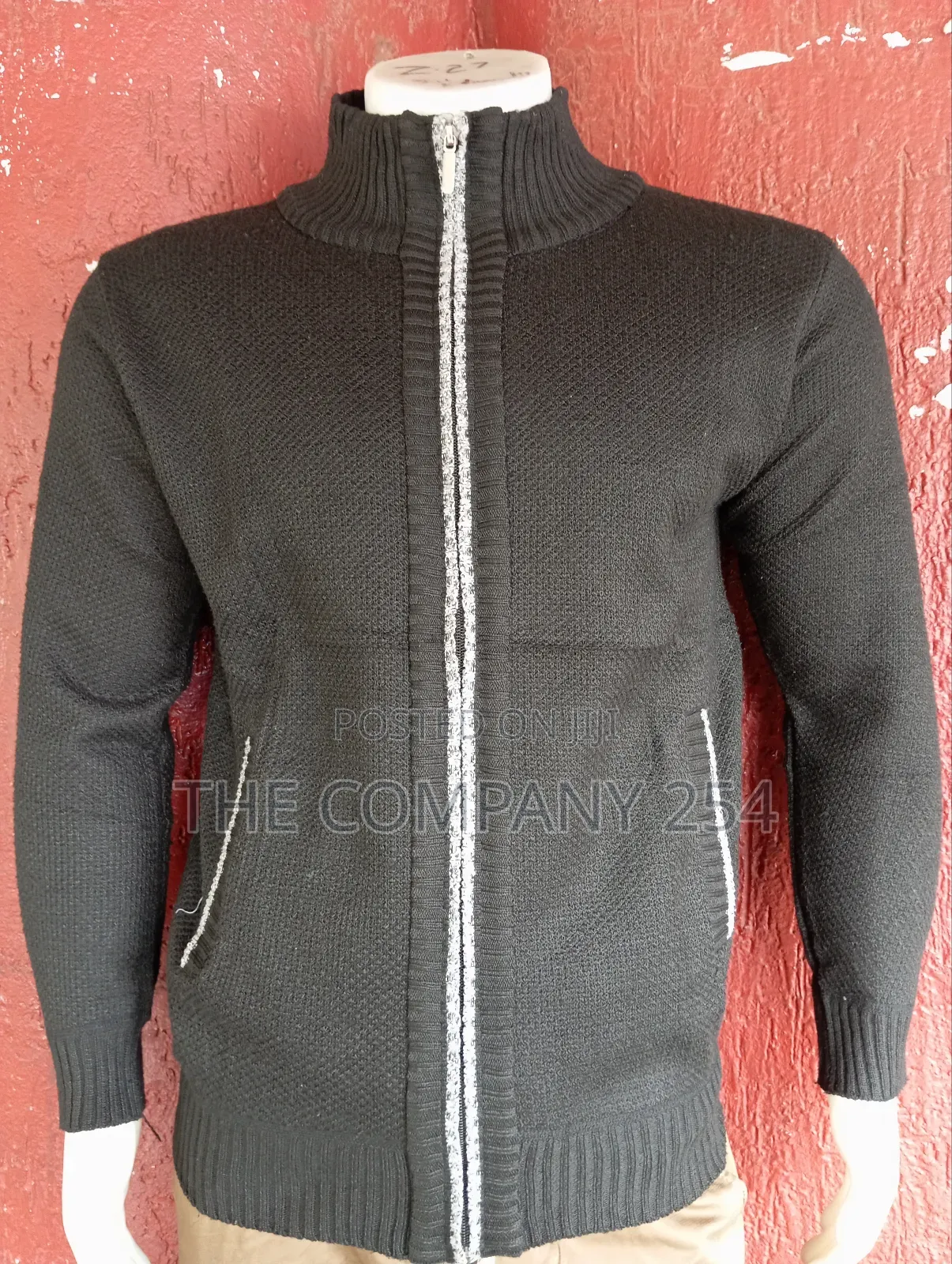 Quality Fuzzy Zipper Designer Warm Cardigan Sweater